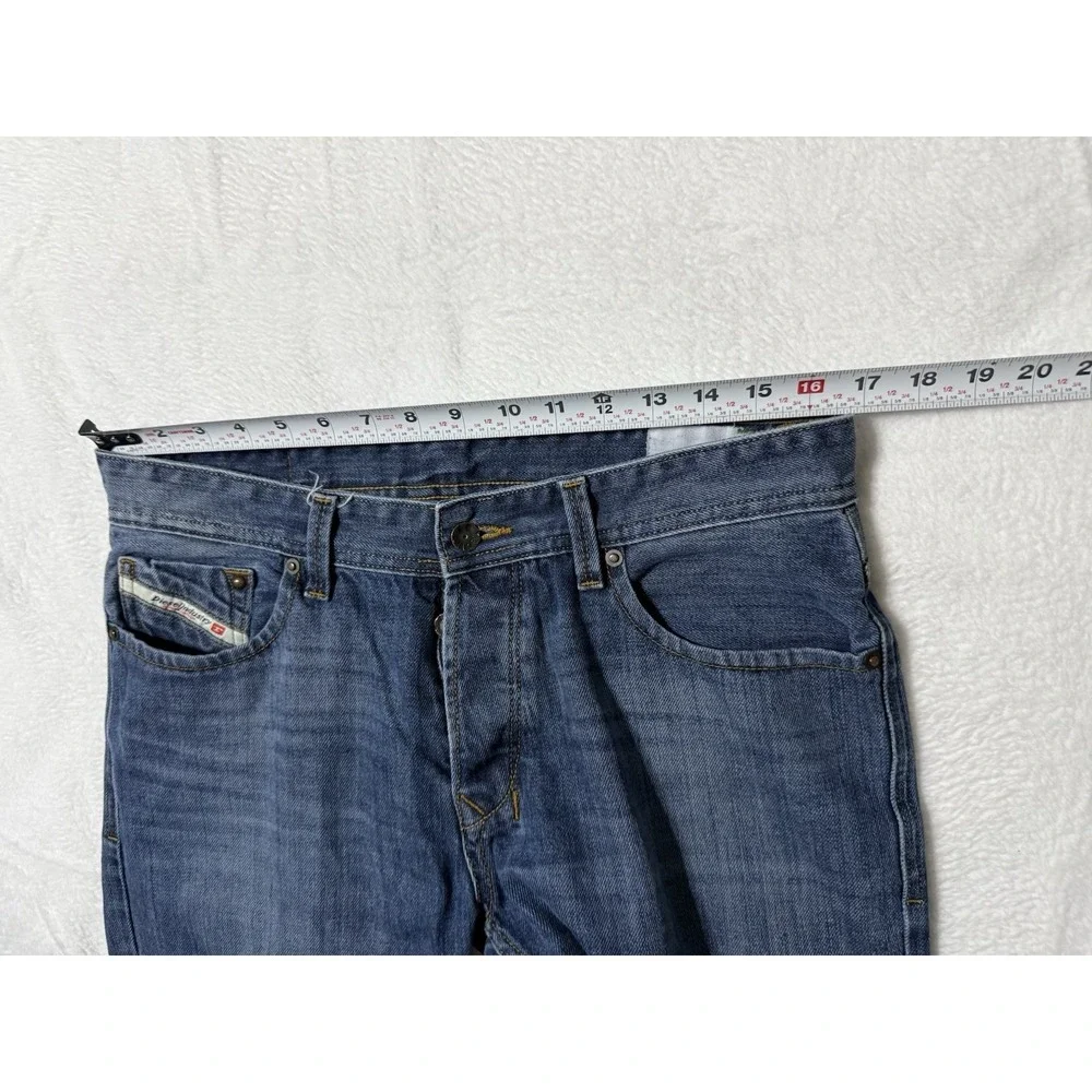 Diesel Larkee Mens 33x31 Regular‎ Fit Straight Blue Denim Jeans